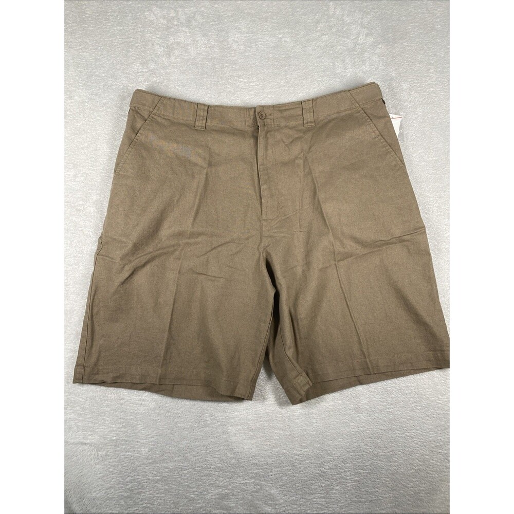 NEW Chaps Ralph Lauren Bahama Shorts Men's 40 Flax Blend Brown Casual Beachy